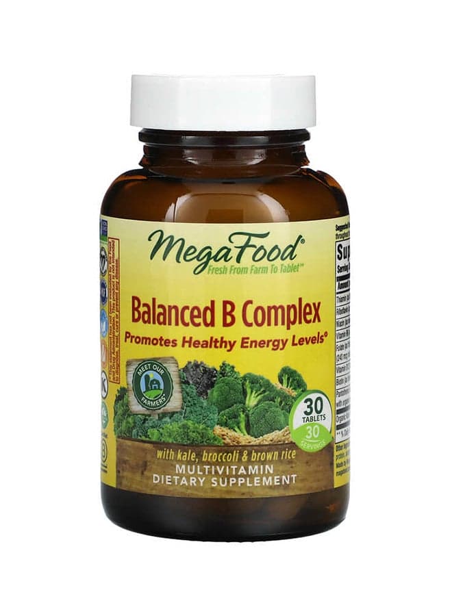 Balanced B Complex Multivitamins Dietary Supplement - 30 Capsules