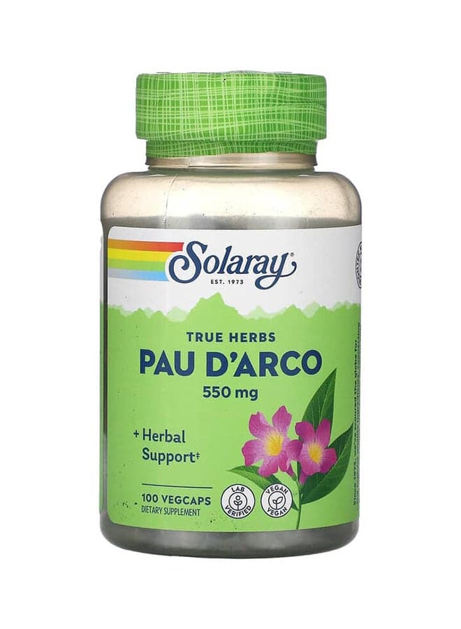 Pau D'arco - 100 Veg Capsules 550 mg