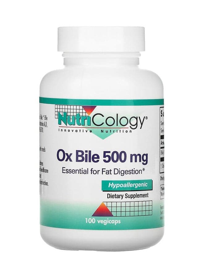Pack Of 2 Ox Bile Dietary Supplement 500mg - 100 Capsules