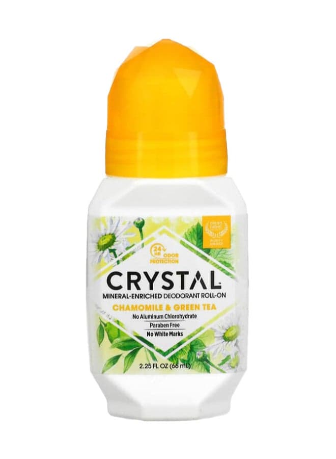 Chamomile And Green Tea Natural Deodorant Roll On 66ml