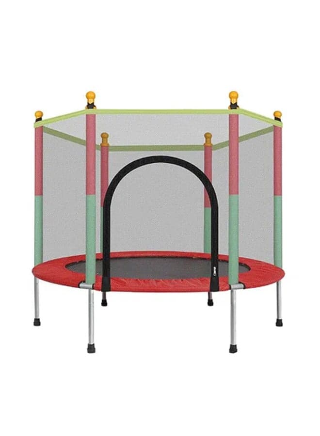 5.5 Feet Spring Pad Trampoline With Safety Net 140x140x120cm