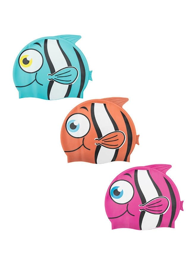 Hydro-Swim Lil' Buddy Cartoon Animal Funny Swimming Cap - Assorted 18cm